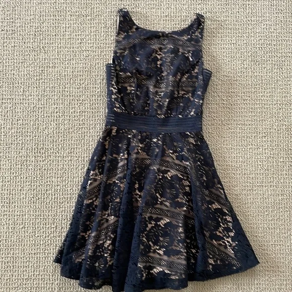 armani exchange black dress Armani Exchange V-Neck Cap Sleeve A-Line Dress Black